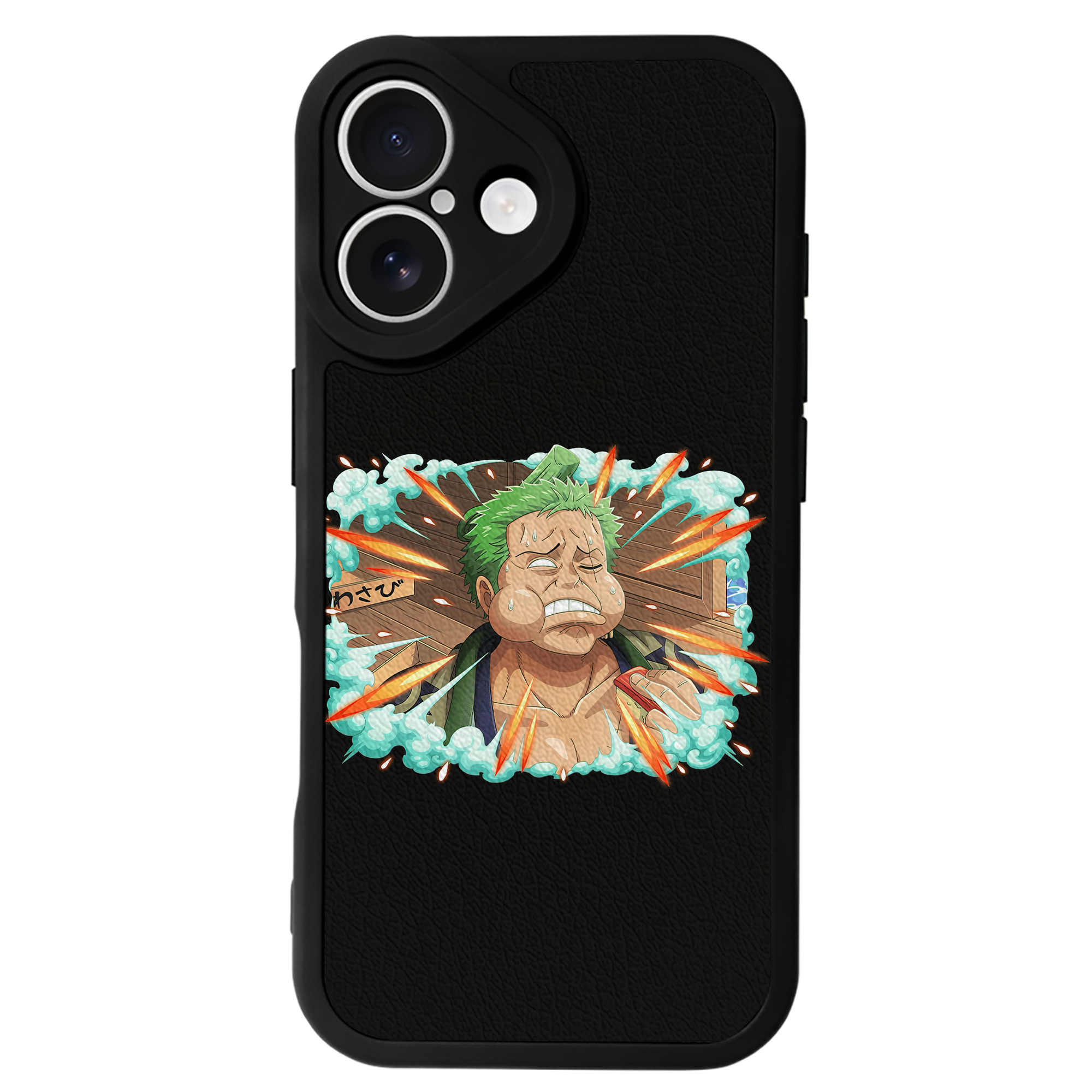 （画像用） ワンピース ロロノア・ゾロ ONE PIECE Roronoa Zoro 【iPhone 16シリーズ対応】シリコンスマホケース（レザー調） 材質：シリコン